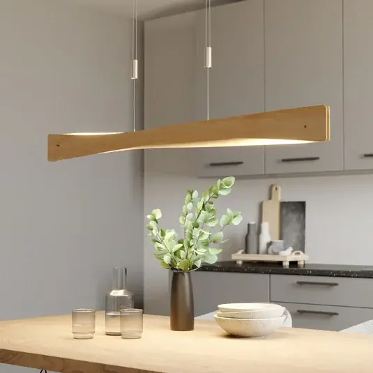 Quitani LED závěsné svítidlo Lian, dubové dřevo Kup Teď