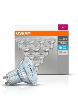 Levný OSRAM LED reflektor GU10 4,3W 4 000K 350lm 10ks