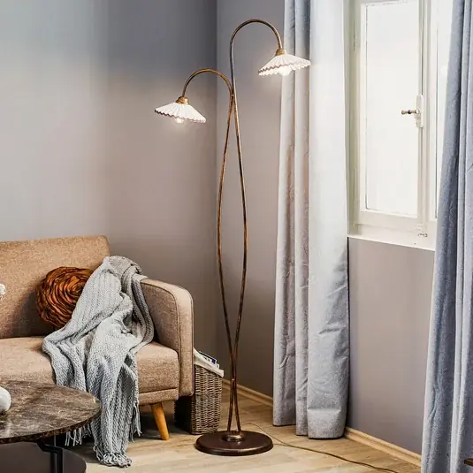 Stojací lampa Rosina se dvěma keramickými stínidly Poslední Šance