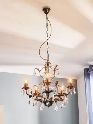 Lustr Teresa s krystaly, pětilampový Omezená Nabídka