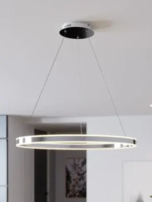 Závěsné svítidlo Lucande LED Lyani, 80 cm, chrom, stmívatelné Ověřený
