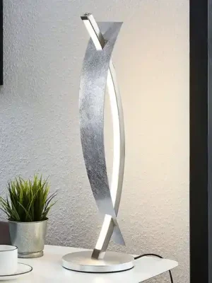 Dokud Zásoby Vydrží Stolní LED lampa Lucande Marija, stříbrná barva, stmívatelná, 62 cm
