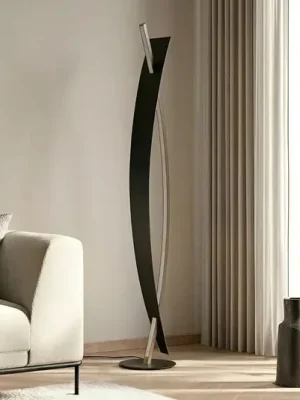 Stojací lampa Lucande LED Marija, černá, kov, výška 140 cm Jen Po Omezenou Doba