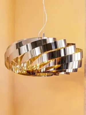 Vrácení Zdarma Závěsné svítidlo Vento, chrom-niklová barva, Ø 60 cm, kov