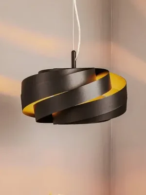 Závěsné svítidlo Vento, černé, Ø 40 cm, kov, E27 Přímo Od Výrobce