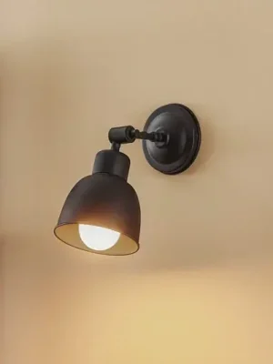 Nástěnné světlo Emoti, jednožárovkové, černé Časově Omezené