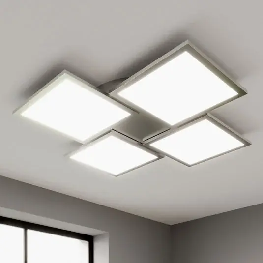 Stropní svítidlo Lucande LED Ilira, 4 světla, stříbrné, CCT, stmívatelné Novinka