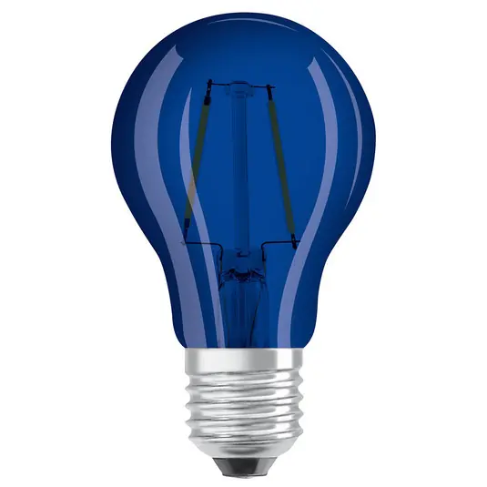 Časově Omezené OSRAM LED žárovka E27 Star Décor Cla A 2,5W, modrá