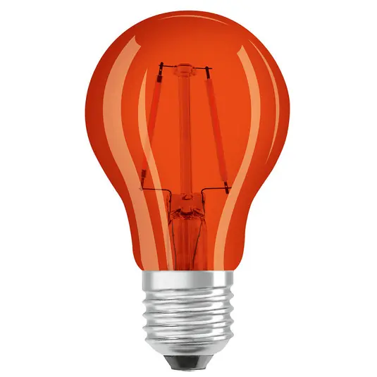 OSRAM LED E27 Star Décor Cla A 2,5W, oranžová Hit Sezóny