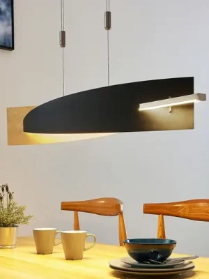 Závěsné svítidlo Lucande LED Marija, 101 cm, černé, stmívatelné Speciální Cena