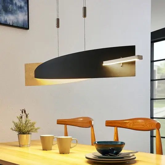 Závěsné svítidlo Lucande LED Marija, 101 cm, černé, stmívatelné Speciální Cena