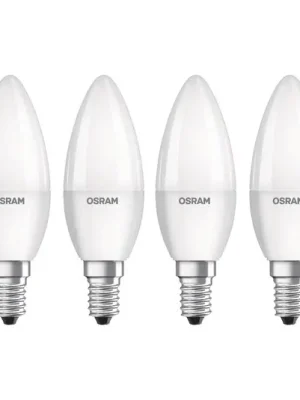 Zlevněný OSRAM LED svíčka E14 Base Retro 4,9W 4ks 2 700K
