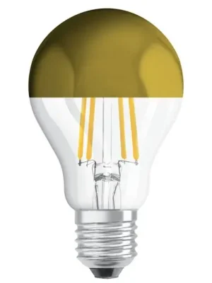 OSRAM LED žárovka E27 CLA Mirror zlatá 4W 2.700K Vysoce Kvalitní