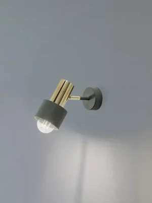 Zlevněný Nástěnné bodové svítidlo Destin, jednoplamenné zelené/mosazné