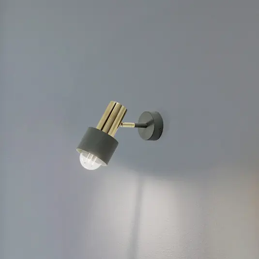 Zlevněný Nástěnné bodové svítidlo Destin, jednoplamenné zelené/mosazné