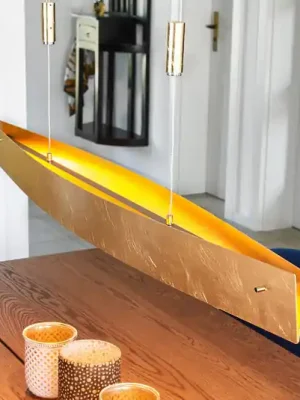 Quitani LED závěsné světlo Malu, zlatá barva, délka 100 cm Pouze Dnes