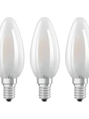 Super Cena OSRAM LED svíčka E14 Classic B 4,2 W 2 700 K matná 3 ks