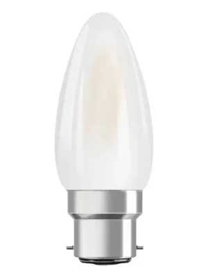 Levný OSRAM LED svíčka B22d Classic 827 4W matná