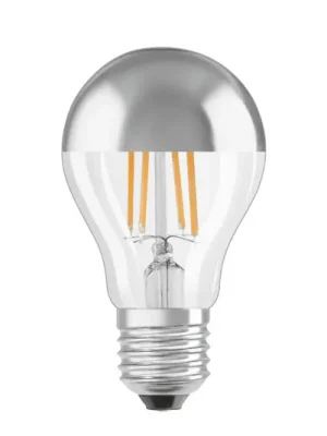 Vysoce Kvalitní OSRAM LED žárovka E27 6,5W Mirror silver 2 700K