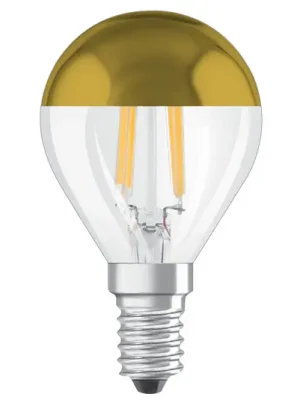 Žárovka OSRAM LED E14 Mirror CLP gold 4W 2 700K Sleva