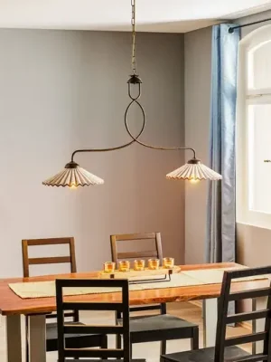 Speciální Cena Závěsné světlo Rosina dvouramenné světle růžové/bronzové