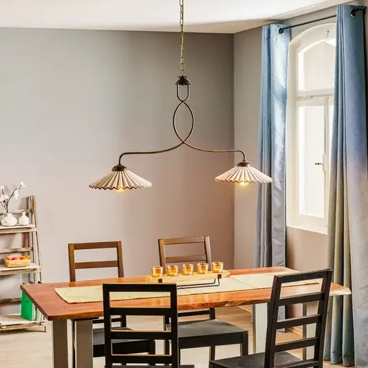 Speciální Cena Závěsné světlo Rosina dvouramenné světle růžové/bronzové