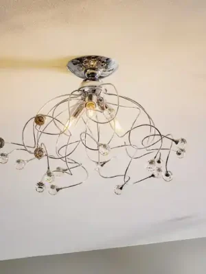 Stropní světlo Trilly v chromu s krystaly, 3žárovkové. Originální
