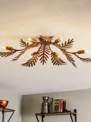 Stropní světlo Felce jako kapradina v bronzové barvě, 105 x 60 cm Cenově Výhodný