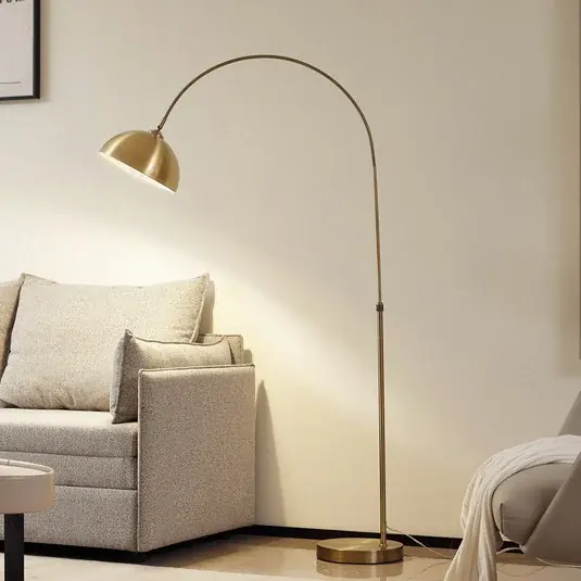 Přímo Od Výrobce Lindby Stojanová lampa Lennart, starožitný mosaz, kov 183 cm