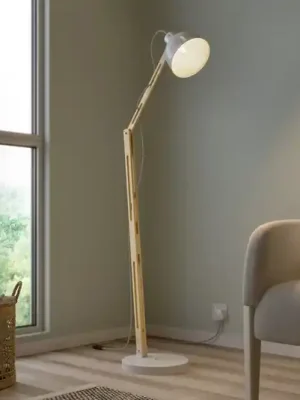 Ihned K Objednání Stojací lampa Skansen, nastavitelná, bílá