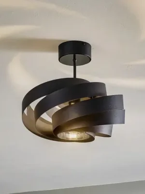 Stropní svítidlo Vento, černé, Ø 40 cm, kov, E27 Pouze Dnes