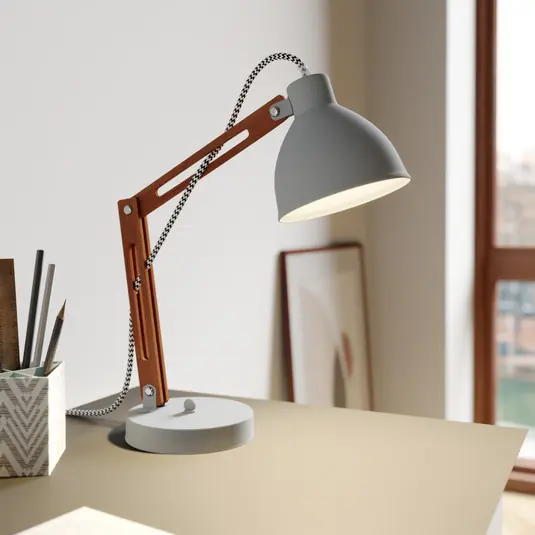 Stolní lampa Skansen, nastavitelná, šedá Cenový Hit