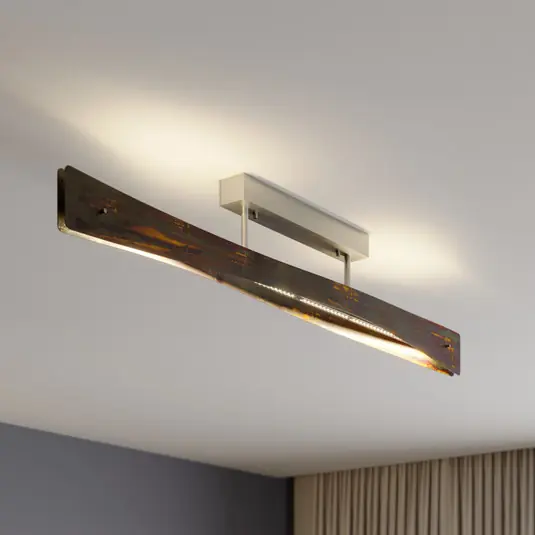 Stropní svítidlo Quitani LED Lian, zlaté oxidované Výhodná Nabídka
