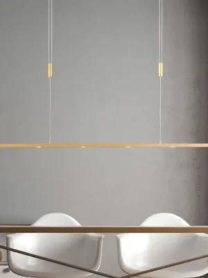 Quitani LED závěsné světlo Tolu, délka 119 cm, mosaz Nízká Cena