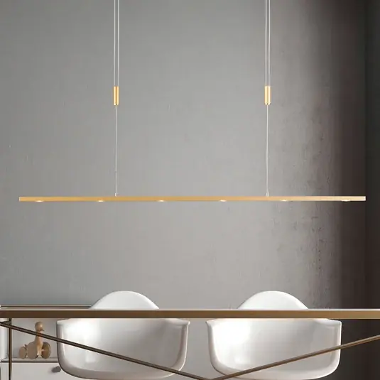 Quitani LED závěsné světlo Tolu, délka 119 cm, mosaz Nízká Cena