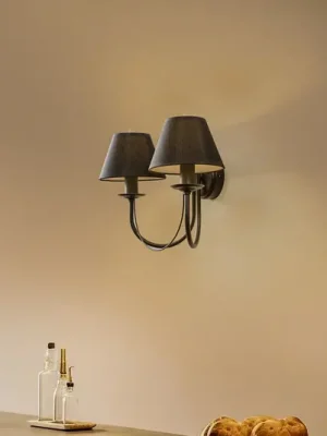 Nástěnné světlo Bona, dvouramenné, černé Nízká Cena