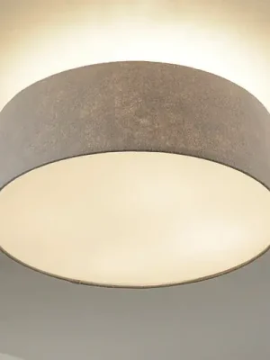 Must-Have Stropní svítidlo Quitani Gala, Ø 50 cm, šedé plstěné stínidlo