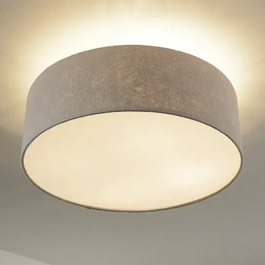 Must-Have Stropní svítidlo Quitani Gala, Ø 50 cm, šedé plstěné stínidlo