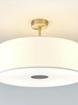 Stropní svítidlo Quitani Gala, Ø 50 cm, bílý chintz Levný