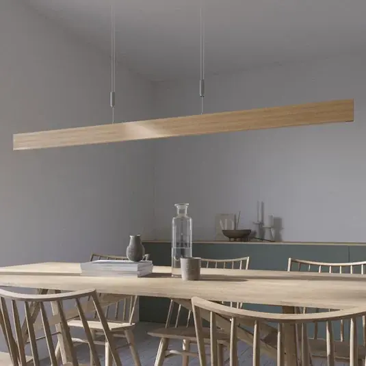 Speciální Cena Závěsné světlo Quitani LIS, světlý dub, délka 158 cm