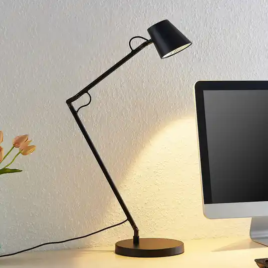 Stolní LED lampa Lucande Tarris, výška 46 cm, černá Finální Výprodej