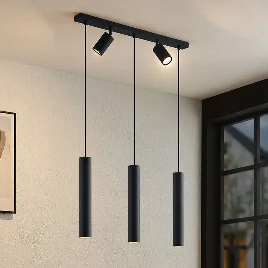 Lindby závěsné světlo Sanad, 70 cm, 5 ramen, černé, GU10 Objednat Nyní
