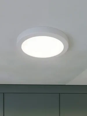 Stropní svítidlo Prios LED Aureka, detektor pohybu, Ø 23 cm, bílé Vysoce Kvalitní