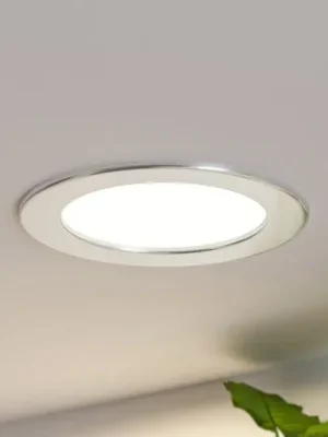 Prios LED vestavné svítidlo Cadance, stříbrné, 17 cm, CCT, IP44 Cenová Bomba