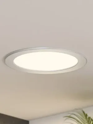 Horká Nabídka Prios LED vestavné svítidlo Cadance, stříbrné, 22 cm, CCT, IP44