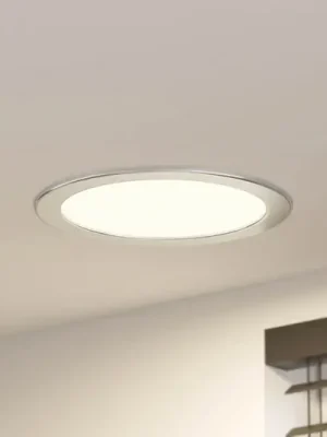 Přímo Od Výrobce Prios LED vestavné svítidlo Cadance, stříbrné, 24 cm, CCT, IP44