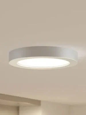 Objednat Nyní Stropní svítidlo Prios LED Edwina, stříbrné, 25 cm, CCT, IP44