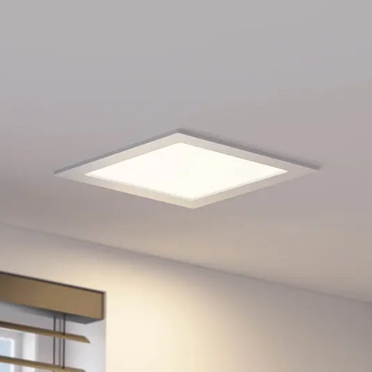 Prios LED vestavné svítidlo Helina, stříbrné, 22 cm, 24 W, stmívatelné Sleva
