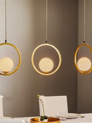 Závěsné světlo Vienna, opálové sklo, mosaz, 3 žárovky Bezpečná Platba