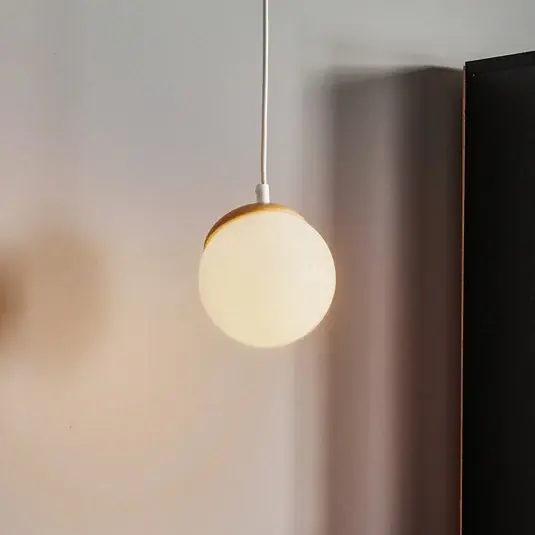 Nejlepší Cena Závěsné světlo Sfera 1-světelný sklo/dřevo světlý